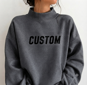 Sudadera Oversize de Algodón con Cuello Alto para Mujer, Ajuste Holgado Premium, Estilo Urbano, Estampado Tie-Dye Frontal, Prenda Personalizada - Product Image 1