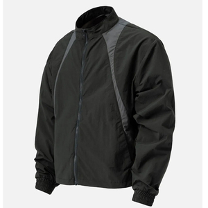 Conjunto de 2 Piezas Personalizado de Alta Calidad para Hombre, Chaqueta Cortavientos de Invierno con Capucha y Cremallera, Traje Deportivo Impermeable con Cremallera, 100% Nailon Reversible de Alta Calidad - Product Image 4