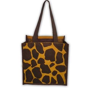 Bolsa de Compras de Yute Ecológica al por Mayor con Estampado Animal Elegante, Asa Larga y Bolsillo Colgante para Monedas, Regalo Sostenible - Product Image 1