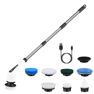 Elettrico spinning Scrubber Cordless ricaricabile 1 pz spazzola telescopica per bagno vasca piastrelle pavimento 8 teste sostituibili 2 - Product Image 4