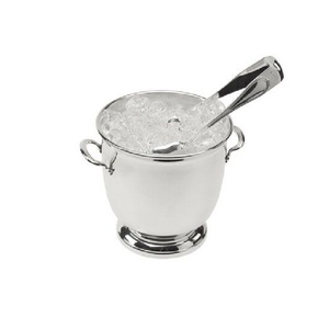 Cubo de Hielo para Champán Popular para Bares y Fiestas, Cubo de Hielo de Acero Inoxidable Plateado con Asa Suave - Product Image 4