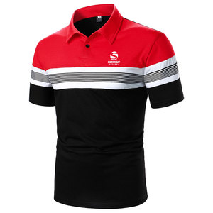Chemises polo décontractées pour hommes, nouvelle collection, design tendance, couleur unie, respirantes, personnalisables. - Product Image 2