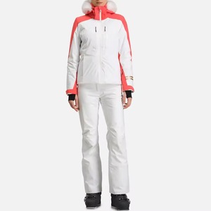 Traje de esquí para mujer, blanco, con capucha, impermeable, sintético, aislante, para deportes al aire libre, ropa de nieve, trajes de esquí para mujer. - Product Image 1