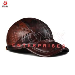 Service OEM haute qualité prix bas matériau premium cuir 100% casquette en cuir confortable pour unisexe. - Product Image 2
