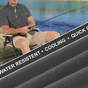 เสื้อเชิ้ตตกปลาแขนสั้น ผ้าสัมผัสนุ่มพิเศษ ปกเสื้อพับได้ สกรีนโลโก้ตามสั่ง ออกแบบลายเฉพาะตัว - Product Image 5