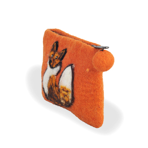 ทำด้วยมือในเนปาลผู้หญิงกระเป๋าสตางค์ที่ทำจากขนสัตว์นิวซีแลนด์ดีไซน์สุนัขจิ้งจอกที่มีเสน่ห์มีสไตล์และทันสมัย - Product Image 2