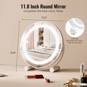 Smart Touch Control LED Makeup <b>Mirror</b> 12 <b>Vanity</b> <b>Mirror</b> <b>Lights</b> 360 5X Magnification 3 Color Lighting Modes - Product Image 5
