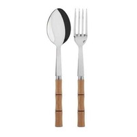 Ensemble de couverts élégants en acier inoxydable avec manche en bois, finition mate, qualité 304, durables, pour la maison