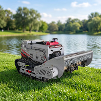 Tondeuse à fléaux télécommandée 5-en-1 4 temps 420cc DIY avec modules intégrés interchangeables pour labourage et ameublissement des sols agricoles et pelouses