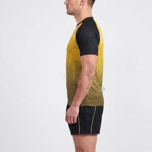 Uniforme de rugby pour hommes de qualité supérieure, personnalisé, en polyester à transfert thermique, léger, respirant, maillot de rugby et short de sport - Product Image 5
