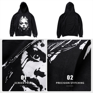 Sweat-shirts à capuche oversize pour femmes et couples, pulls épais délavés à l'acide - Product Image 6