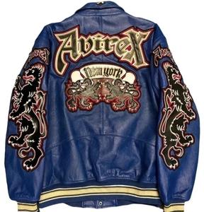 Veste varsity en peau de mouton véritable de haute qualité, style décontracté d'hiver, rouge et noir, col rond, fermeture éclair, cuir imperméable - Product Image 1