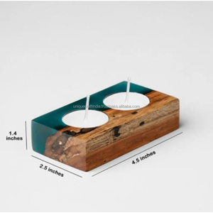 Stylish Acacia Wood Resin <b>Candle</b> Hand Poured Soy Wax Artisan Jar Rustic Modern Home Decor Fragrance Wooden <b>Wick</b> Wellness Crafts - Product Image 3