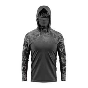 Chemise de pêche à manches longues à capuche, imprimée, personnalisable, grande taille, protection solaire UPF 50, légère, respirante, séchage rapide - Product Image 4