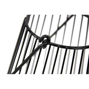 Portavelas de metal negro de 9.49 pulgadas de alto y 6.6 pulgadas de diámetro, decoración duradera para el hogar - Product Image 3