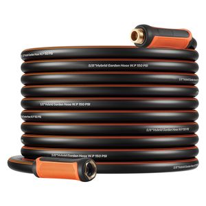 Tubo da Giardino in Gomma Rinforzata a 4 Strati da 5/8 Pollici, Lunghezza 75 Piedi, Pressione di Lavoro 150 PSI, Pressione di Rottura 600 PSI, Flessibile e Anti-Piega, per Esterni, 100m - Product Image 5