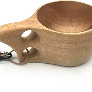 Natural Wooden Kuksa <b>Cup</b> Affordable Handmade Mug for Coffee Tea <b>Camping</b> Travel and Outdoor Use - Product Image 1