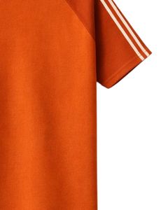 T-shirt à manches raglan orange et blanc pour homme, décontracté, été, col rond, épaules rayées, respirant, mélange de coton, doux et confortable à porter - Product Image 6