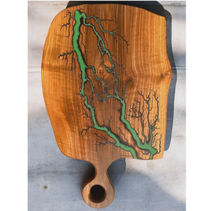 Planche à découper en bois et résine, prix direct usine, pour fruits, légumes, pizzas, avec poignée, pour hôtel, cuisine, restaurant. - Product Image 2