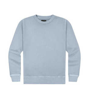 Conjunto de Sudadera de Cuello Redondo Azul Claro para Hombre, Corte Regular, Algodón French Terry, Estilo Casual, para Otoño - Product Image 4
