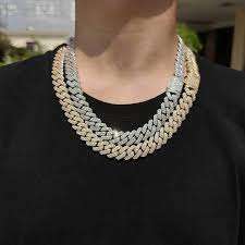 High Quality 14mm 3 <b>Rows</b> 925 Sterling Silver Rose Gold Plated Men's Hip Hop Customizable GRA Certified Moissanite Claw Necklace - Product Image 4