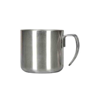 Mug à café en acier inoxydable de haute qualité avec poignée robuste, résistant à la rouille, tasse à boire en métal incassable pour le camping en plein air - Product Image 1