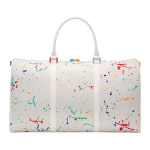 Color Splatter <b>Canvas</b> Duffel <b>Bag</b> Large Capacity Zipper Closure Travel Weekender <b>Bag</b> - Product Image 2