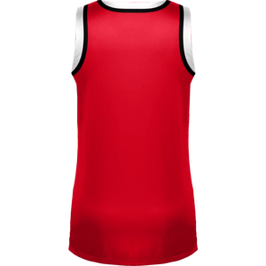 Camiseta de Baloncesto Sublimada Personalizada para Mujer, Sin Mangas, Roja, Negra y Blanca, de Secado Rápido, Transpirable, con Cuello en V, Uniforme Deportivo para Equipo - Product Image 6