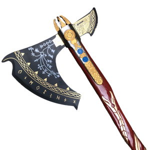 Hache de Kratos God of War, forgée à la main en acier à haute teneur en carbone, type tomahawk à dos plat, dureté HRC 58-60, pour le bricolage du bois - Product Image 5