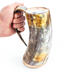 Jarra de Cuerno Vikinga Hecha a Mano, Taza para Beber de la Mejor Calidad, Jarra de Cerveza de Cuerno de Buey, Artículo de Regalo Medieval Decorativo - Product Image 6