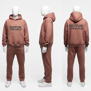 Survêtement Streetwear et Sportswear 100% Nylon Délavé à l'Acide, Vente en Gros, Personnalisé, pour Hommes, avec Hoodie Oversize et Pantalon Baggy, Léger - Product Image 3
