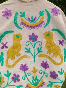Premium for <b>Velvet</b> Embroidery Bomber <b>Jacket</b> for <b>Men</b> & Women Autumn Purple Teal Mustard Floral | Handmade Boutique Fashion - Product Image 5