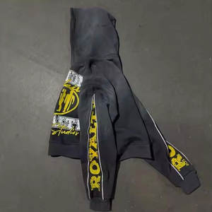 Sudadera con Capucha Personalizada Estilo Urbano, 500 GSM, Algodón Grueso, Corte Recortado, Lavado Ácido, Estilo Vintage, Impresión Digital DTG, Logotipo Impreso - Product Image 6