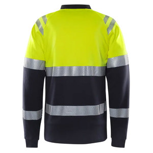 OEM Long Sleeve Construction Worker Traffic Road Cleaner Safety Clothes Reflective Hi Vis Workwear T-Shirts - Product Image 2