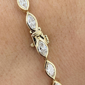 Handcrafted Lab Grown Diamond Bracelet 14K <b>Gold</b> IGI Verified 10K 18K White <b>Rose</b> Yellow <b>Gold</b> Ethical Fine Jewelry Gift - Product Image 5