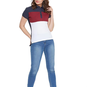 Chemises polo pour femmes tendance de haute qualité, couleur beige, coton, meilleur tissu, t-shirt polo pour femmes - Product Image 4