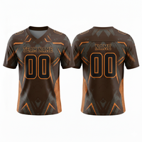 Maillot de football américain personnalisé pour adultes, respirant, à manches courtes, t-shirt de sport, uniforme d'équipe personnalisé, 100% polyester
