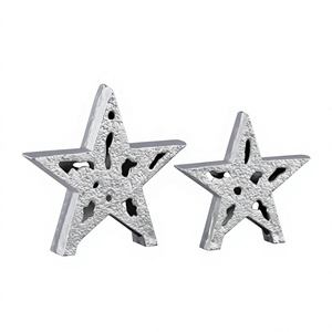 Modern Metal <b>Star</b> Sculpture Handmade Geometric Decor <b>Christmas</b> Tabletop Art Living Room Centerpiece 2 Pcs <b>Christmas</b> Decorative - Product Image 1