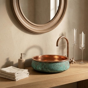 copper sink antibacterial surface copper <b>basin</b> hygienic use copper sink safe material copper <b>basin</b> chemical free copper sink - Product Image 6