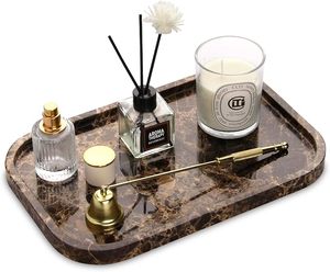 Trusted Manufacturer Luxury Marble <b>Vanity</b> Tray For Bathroom Counter Perfume Cosmetics Jewelry And Skincare Product Organization - Product Image 4