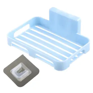Jabonera Metálica de Una Sola Capa, Soporte de Jabón Montado en Pared, Contenedor de Jabón Vacío, Estante de Almacenamiento sin Perforaciones, Herramienta para Baño Doméstico - Product Image 3