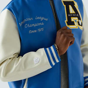 Chaqueta Letterman para Hombre, Estilo Universitario, Cuello Alto, Bordada, Transpirable, Resistente al Viento - Product Image 2