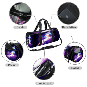 Bolsa Deportiva Moderna con Diseño Geométrico de Galaxia, Cierre de Cremallera de Poliéster, Correa Ajustable y Bolsillos Laterales para Deportes - Product Image 1