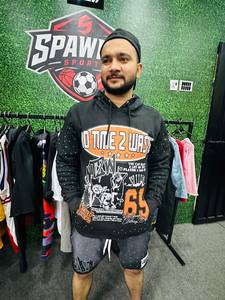 Sudadera con Capucha de Algodón 100% Tejido de Alto Gramaje para Hombre, Tallas Grandes, Estilo Urbano de Otoño, con Estampado por Transferencia Térmica, Lisa, Casual, con Bolsillos - Product Image 2
