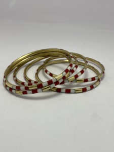 High Quality Elegant Women's Multi Color Brass And <b>Resin</b> Bangle Set for Wedding & Anniversary Parties - Product Image 5
