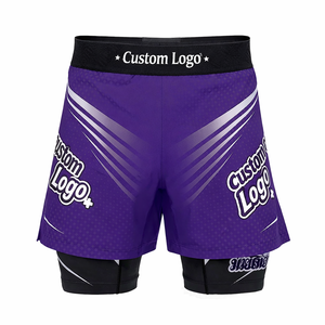 Premium MMA Fight <b>Shorts</b> Dual Layer Compression Breathable Lightweight 100% Polyester Training Gym Fightwear OEM Manufacturer - Product Image 1
