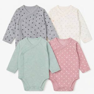 JALBEBE Mono Ecológico de Manga Larga con Cierre de Botones Delanteros, de Algodón Modal, para Otoño, Unisex, para Bebés, Venta al por Mayor, Body para Recién Nacidos - Product Image 1