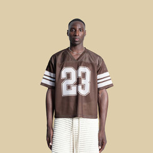 Camiseta Deportiva Corta de Fútbol, Estilo Boxy, Tejido Transpirable de Poliéster, Antibacteriana, para Fanáticos del Fútbol y Béisbol - Product Image 4