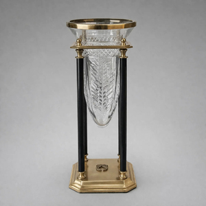 Jarrón de Cristal con Forma de Trompeta y Borde Dorado, Maceta Decorativa de Vidrio para Hogar y Jardín, Idea de Centro de Mesa para Bodas, Jarrones de Cristal - Product Image 3