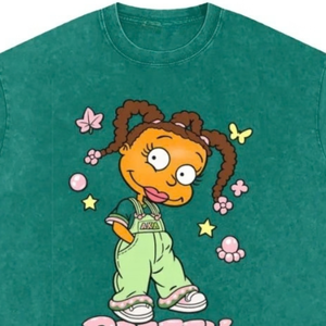 AKA Pretty Susie Tee Green Women Graphic T Shirt Short Sleeve Crew Neck Sorority Inspired Casual Streetwear Fashion Top Everyday - Product Image 5